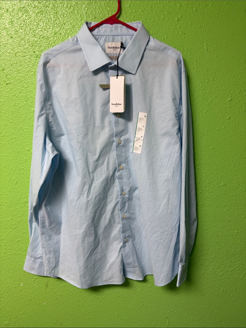 Goodfellow & Co Men's Pale Blue Dress Shirt - Classic Collar
